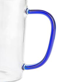 Tasse en verre avec poignées colorées, 6 élém., Multicolore