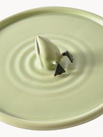 Ručně vyrobený servírovací talíř z keramiky Diving Duck, Keramika, Odstíny zelené, Ø 40 cm