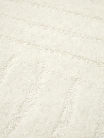 Kulatý ručně tkaný vlněný koberec Mason, Krémově bílá, Ø 120 cm (velikost S)