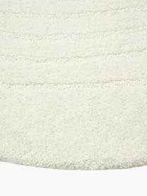 Tapis rond en laine tuftée main Mason, Blanc crème, Ø 120 cm (taille S)