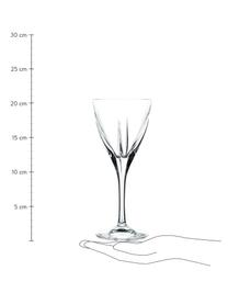 Kieliszek do wina z reliefem Fusion, 6 szt., Szkło, Transparentny, Ø 9 x W 21 cm, 250 ml