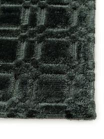 Tappeto in viscosa tessuto a mano Nelson, Viscosa, Verde scuro, Larg. 160 x Lung. 230 cm (taglia M)