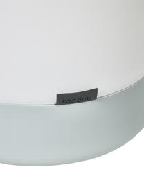 Lámpara de mesa regulable para exterior Lite-up Play, portátil, Pantalla: plástico, Estructura: madera, silicona, Asa: madera, Cable: plástico, Azul, blanco, beige, Ø 20 x Al 26 cm