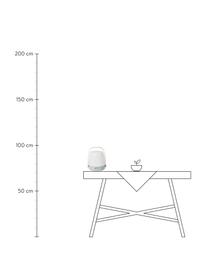 Lámpara de mesa regulable para exterior Lite-up Play, portátil, Pantalla: plástico, Estructura: madera, silicona, Asa: madera, Cable: plástico, Azul, blanco, beige, Ø 20 x Al 26 cm