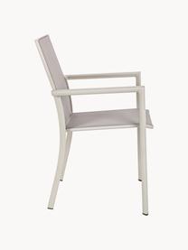 Chaise de jardin à accoudoirs Konnor, Gris, beige clair, larg. 56 x prof. 60 cm