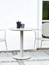 Table de jardin en métal Troy, Métal, enduit, Gris clair, Ø 70 x haut. 72 cm