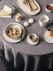 Tazas espresso con platitos de gres Saisons, 6 uds., Gres, Beige, Ø 7 x Al 6 cm