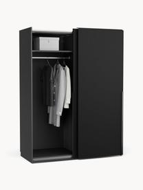 Modulární šatní skříň s posuvnými dveřmi Leon, šířka 150 cm, různé varianty, Černá, Interiér Basic, Š 150 x V 200 cm