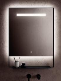 Lustro ścienne LED Castore Ghost, różne rozmiary, Czarny, S 50 x W 80 cm