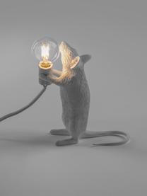 Malá dizajnová stolová lampa Mouse, Biela
