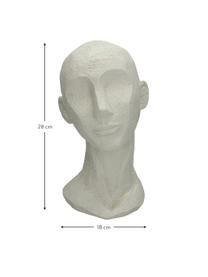 Deko-Objekt Head, Polyresin, Gebrochenes Weiss, B 18 x H 28 cm