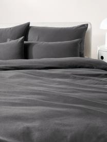 Funda nórdica de franela Biba, Gris oscuro, Cama 135/140 cm (200 x 200 cm)