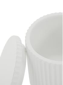 Caja decorativa Alessia, Porcelana, Blanco, Ø 9 x Al 9 cm