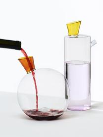 Caraffa fatta a mano Travasi, 1,9 L, Vetro borosilicato, Trasparente, arancione, 1,9 L