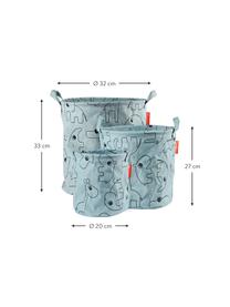 Komplet koszy do przechowywania Contour, 3 elem., 65% bawełna, 35% poliester powlekany PU, Niebieski, Komplet z różnymi rozmiarami