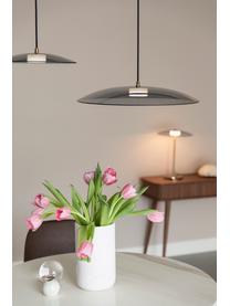 Dimbare LED hanglamp Float van glas, Lampenkap: glas, Baldakijn: gecoat metaal, Goudkleurig, transparant, Ø 50 x H 7 cm