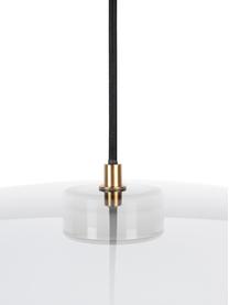 Lampa wisząca LED ze szkła z funkcją przyciemniania Float, Odcienie złotego, transparentny, Ø 50 x W 7 cm
