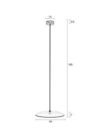 Lampada a sospensione dimmerabile a LED Float, Paralume: vetro, Baldacchino: metallo rivestito, Dorato trasparente, Ø 50 x Alt. 7 cm