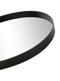 Okrągłe lustro ścienne z metalową ramą Metal, Czarny, Ø 30 x G 3 cm
