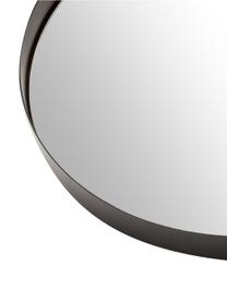 Runder Wandspiegel Metal mit schwarzem Metallrahmen, Rahmen: Metall, lackiert, Spiegelfläche: Spiegelglas, Schwarz, Ø 30 x T 3 cm
