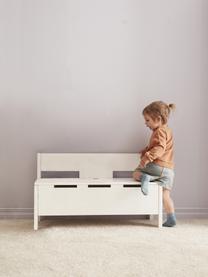 Banc avec rangement Star, MDF, bois de pin, Blanc, larg. 85 x haut. 34 cm