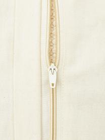 Housse de coussin rectangulaire ethnique Judith, 100 % coton, Beige, larg. 30 x long. 50 cm