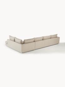 Canapé d'angle XL Tribeca, Tissu beige, larg. 405 x prof. 228 cm, méridienne à gauche