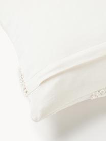 Funda de cojín con tejido capitoné Gabriel, 100% algodón, Blanco Off White, An 45 x L 45 cm