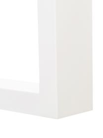 Mesa de comedor Oliver, tablero de madera maciza, Tablero: madera de roble silvestre, Patas: metal con pintura en polv, Roble, blanco, An 180 x F 90 cm