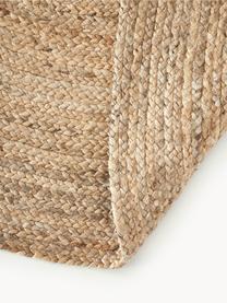 Runder Jute-Teppich Sharmila, handgefertigt, 100 % Jute, Braun, Ø 100 cm (Grösse XS)