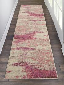 Alfombra de diseño Celestial, Parte superior: 100% polipropileno, Reverso: yute, Beige, rosa, An 60 x L 180 cm