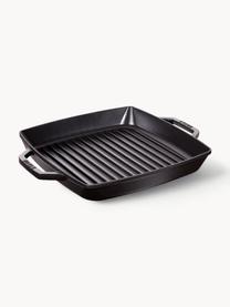 Quadratische Grillpfanne American Grill, Gusseisen, emailliert, Schwarz, B 35 x H 4 cm