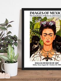 Ingelijste digitale print Frida In The Museum, Afbeelding: digitale print op papier,, Lijst: gelakt hout, Multicolour, B 43 cm x H 53 cm