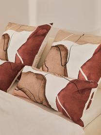 Poszewka na poduszkę z perkalu Maise, 2 szt., Brązowy, S 40 x D 80 cm