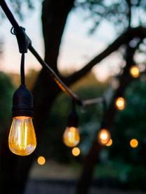 Outdoor LED-Lichterkette Joy, Lampions: Kunststoff, Schwarz, L 1000 cm