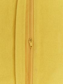 Federa arredo gialla con nappe Shylo, 100% cotone, Giallo, Larg. 40 x Lung. 40 cm