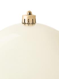 Breukvaste kerstbal Stix, Breukvaste kunststof, Crèmewit, Ø 14 cm