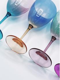 Weingläser Ombre Flash, 2 Stück, Glas, Royalblau, Sonnengelb, Ø 10 x H 12 cm, 400 ml