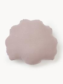 Poduszka z aksamitu Shell, Tapicerka: 100% aksamit poliestrowy, Brudny różowy, S 32 x D 27 cm