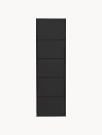 Zapatero de pared Caruso, puertas abatibles, Acero con pintura en polvo, Negro, An 50 x Al 170 cm
