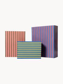 Handgemachte Aufbewahrungsboxen Dusk, 3er-Set, Mitteldichte Holzfaserplatte (MDF), Polyresin, Mehrfarbig, Set mit verschiedenen Grössen