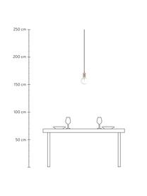 Lámpara de techo pequeña Avra, Anclaje: plástico, Cable: cubierto en tela, Cobre, Ø 5 x Al 10 cm