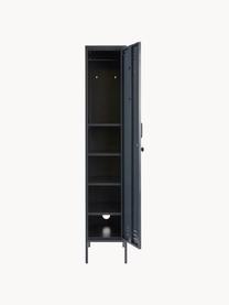 Petite armoire The Skinny, Acier, revêtement par poudre, Anthracite, larg. 35 x haut. 183 cm