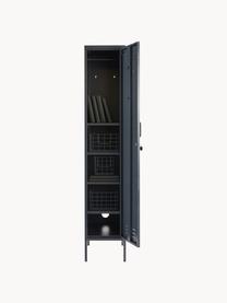 Kleiner Kleiderschrank Skinny, Stahl, pulverbeschichtet, Anthrazit, B 35 x H 183 cm