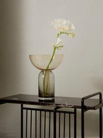 Mramorový stolík s držiakom na časopisy Sino, Mramorovaná čierna, Š 45 x H 51 cm