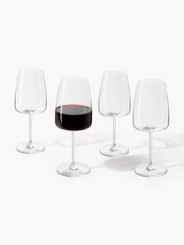 Křišťálové sklenice na červené víno Lucien, 4 ks, Křišťál, Transparentní, Ø 9 cm, V 24 cm, 670 ml