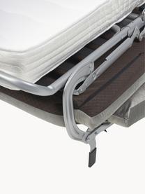 Canapé d'angle convertible 3 places en velours avec matelas Luna, Velours gris, larg. 270 x prof. 184 cm, méridienne à droite