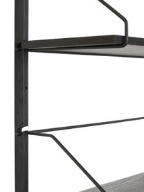 Nástěnný regál z jasanového dřeva Norm, Černá, Š 80 cm, V 180 cm
