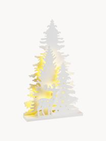 Décoration lumineuse LED piles Forta, haut. 36 cm, Plastique, Blanc, larg. 22 x haut. 36 cm