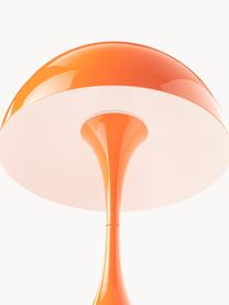 Lampada da tavolo portatile a LED con luce regolabile Panthella, alt. 24 cm, Paralume: acciaio rivestito, Struttura: alluminio rivestito, Acciaio arancione, Ø 16 x Alt. 24 cm